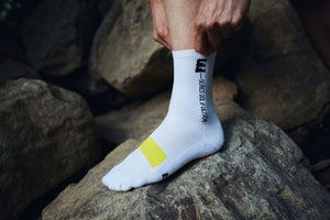 series 001 - ultra running socks - white